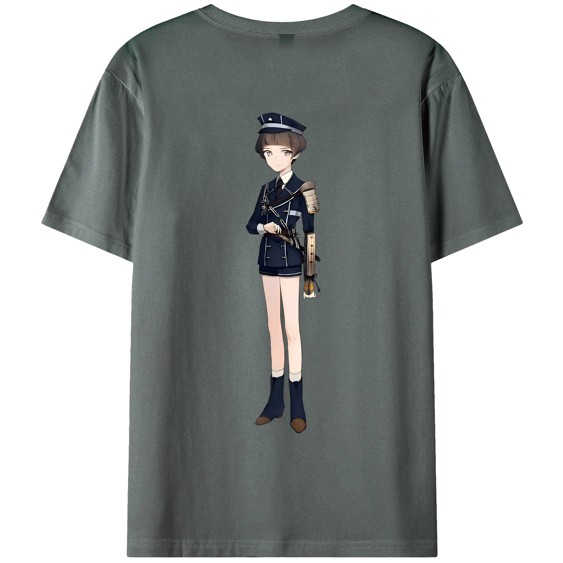 （画像用） 刀剣乱舞 Touken Ranbu 綿100％ メンズ半袖Tシャツ（バックプリント） 通気性